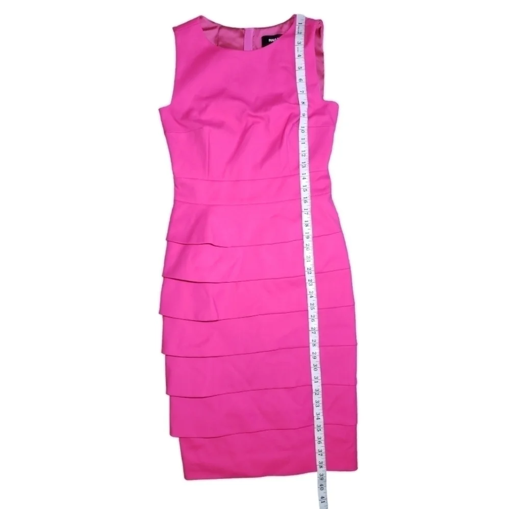 NWT PAULE KA Paris Robe Pink Tiered Pleated Size 36 - Picture 4 of 5